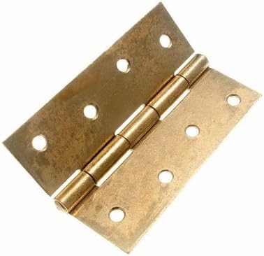 12 Pairs of Butt Hinges EB Brass Plated Steel 4 INCH 100MM