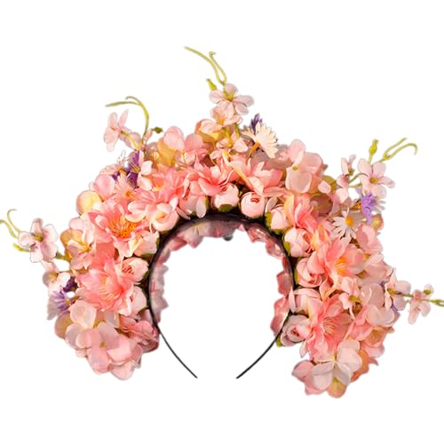 Couronne florale en soie pour sublimer les cheveux ethniques volumineux