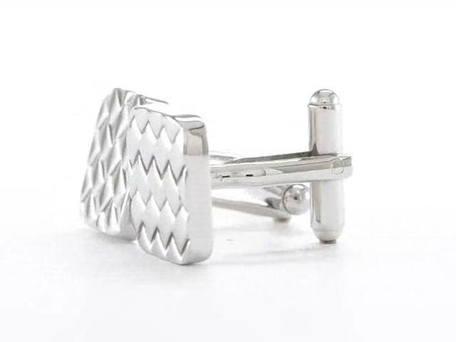 Mancuernillas de acero inoxidable tejidas para hombre 17 mm miniatura 6