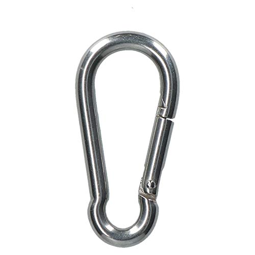 AB Tools Carabina Carbine Hook Snap Shackle 6mm Marine Grade Stainless Steel 2 Pack