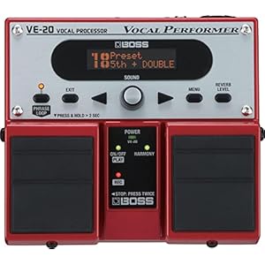 BOSS VE-20 Vocal Performer | Gespecialiseerde Effects Unit voor Vocalisten | Voeg Harmony, Double-Track, Dynamics, Reverb, Delay & Meer toe aan je Stem | Real-time Pitch-Correctie | Speciale FX