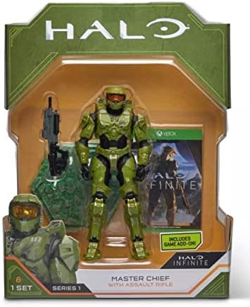 Halo Infinite World of Halo Figuras de 4 pulgadas Serie 1 2 3 Colección (Elige figura) (Master Chief (con rifle de asalto, Serie 1))