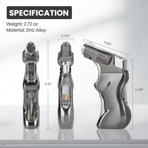 Encendedores Jet Torch con llama ajustable 2 unidades miniatura 6