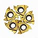 16ER AG60 Industrial Threading Inserts For Lathe Tool Holder CNC Turning Metal Processing Carbide Cutting Insert Finishing Machining Parts Gold 20 Pack