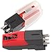 BIUDECO 4pcs Turntable Stylus for Vinyl Record Player Easy to Install Phonograph Needle and Stylus Attachment Compatible All Standard Turntables