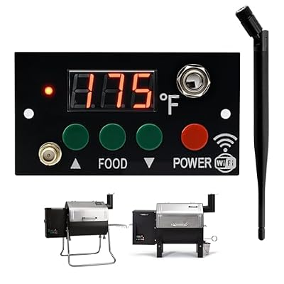 Digital Control Circuit Board with Antenna,Compatible with Green Mountain Grills Davy Crockett Prime & Trek with WiFi, Part NO. P1010/P-1751