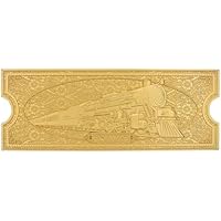 The Polar Express - Billete de Tren Chapado en Oro de 24