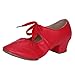 Meilleure Vente!LuckyGirls Femmes Dames Danse Rumba Valse Bal Ballroom Danse Ballet Latin Singles Chaussures(Rouge,39)
