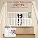 Yoochee 10''-15.8'' Height Adjustable Dog Gate, Extra Wide 18.1