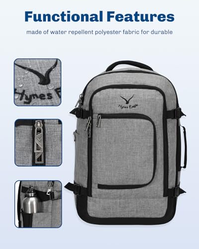 Image of Hynes Eagle Travel Backpack 40L Flight Approved Carry on Backpack Men Large Cabin Weekender Laptop Backpack Women 15.6 inches