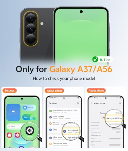 Image of FNTCASE for Galaxy A37 5G Phone Case: Samsung A36 5G Case [Compatible with Magsafe] Matte Translucent [Screen Protector] Military Grade Protection for Samsung A37 & A36 Cases - Green