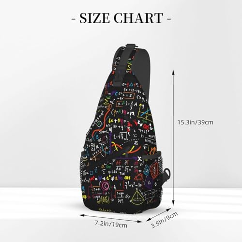 Mochila cruzada con estampado de fórmulas matemáticas miniatura 3