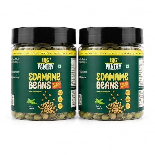 Image of Big Pantry Roasted & Salted Edamame Bean Snack 150g (Pack of 2)