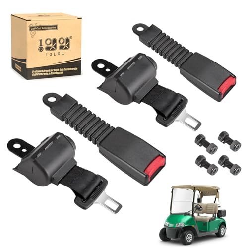10L0L 2PCS Golf Cart Seat Belts Retractable 42″ Universal for Club Car EZGO Yamaha Golf Cart