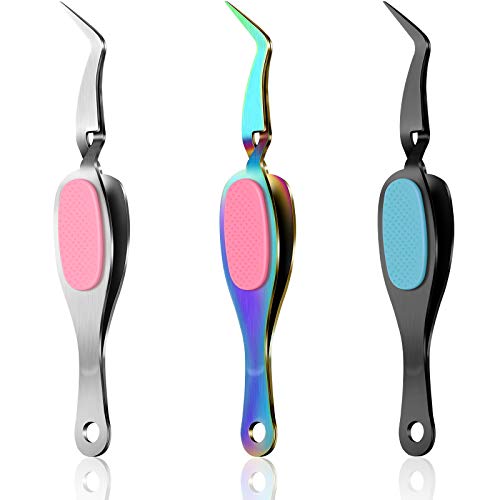 Honoson Craft Tweezers Cross Locking Precision Tweezers Stainless Steel Soft-grip