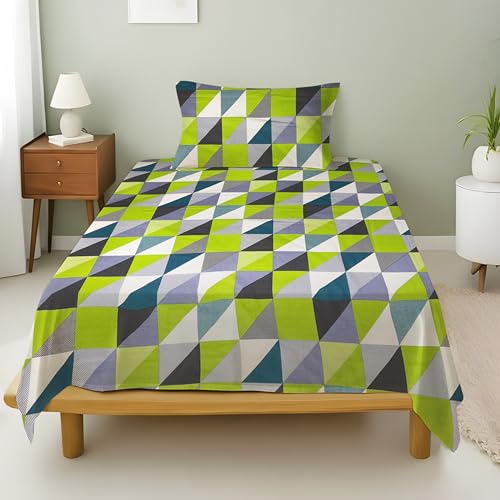 Image of Weave & Decor Cotton Bedsheet for Single Bed 90x60 Inches Soft and Breathable, Includes 1 Pillow Cover 20x30 Inches