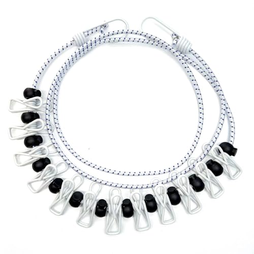 Travel Clothesline, Retractable & Portable, 12 Clips, for Indoor/Outdoor Drying