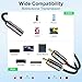 J&D 3.5mm to RCA Adapter Cable, Gold Plated 3.5mm Female to 2 RCA Male Stereo Audio Y Cable for Record Player, Speakers, Home Theater, Smartphone, MP3, 1 Feet