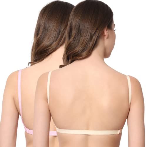 Image of BEWILD Backless Non-Padded Cotton Classic Bra for Women - T-Shirt Bra, Side Support Shaper, Non-Padded, Non-Wired & High Coverage with Cooling Fabric