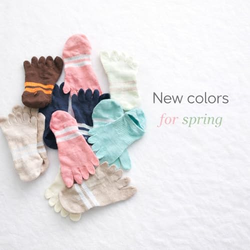 Image of soxsense Cushion No Show Toe Socks For Women Five Finger Socks Low Cut Athletic Running Socks 4 Pairs