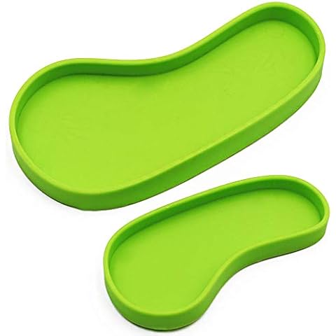 MACGOAL Set of 2 Shallow Reptile Dish, Plastic, for Small Lizards and Tortoises Cover