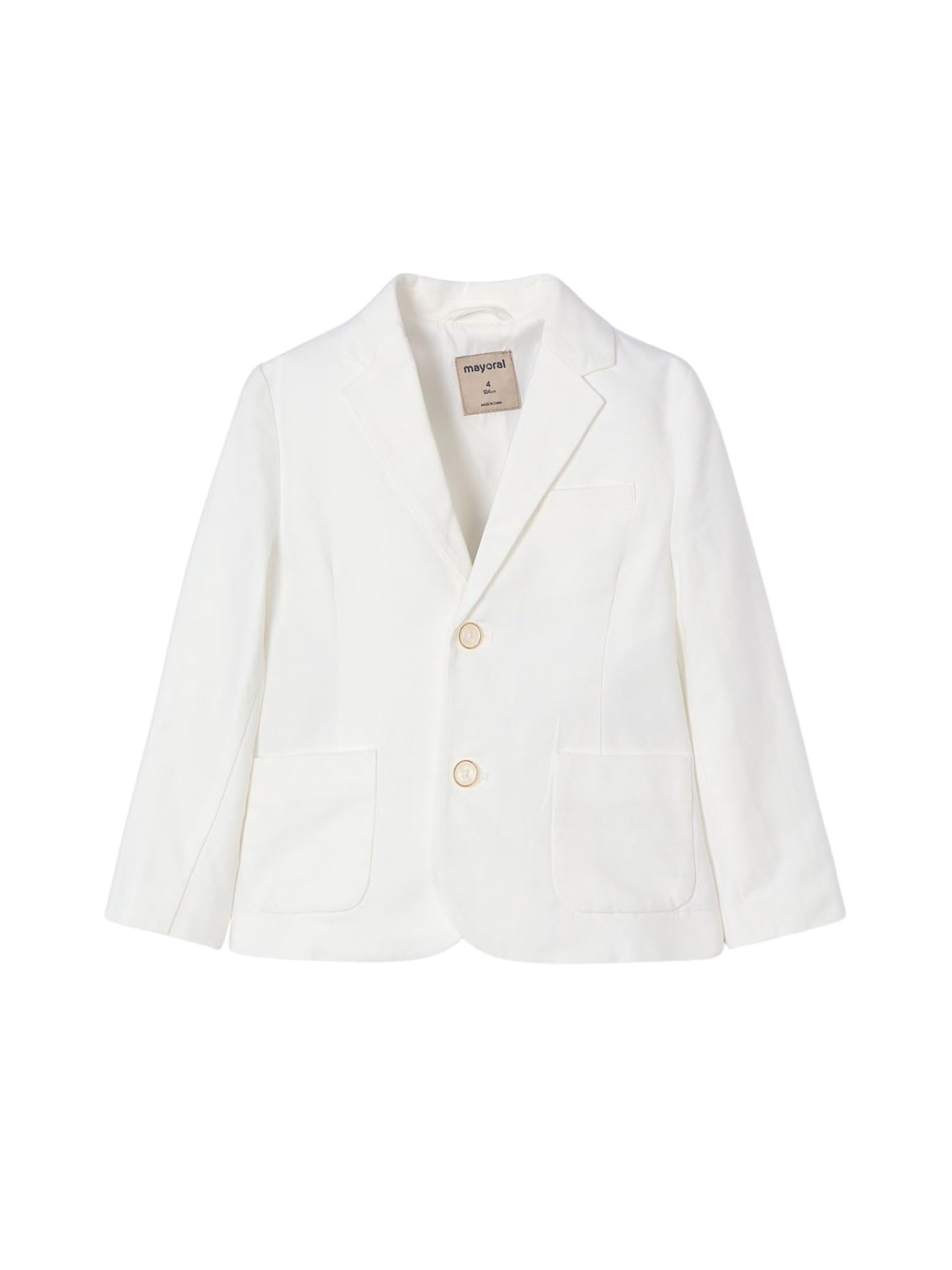 Mayoral Veste en Lin Suiting pour Garçon Blanc neig 25-03417-055