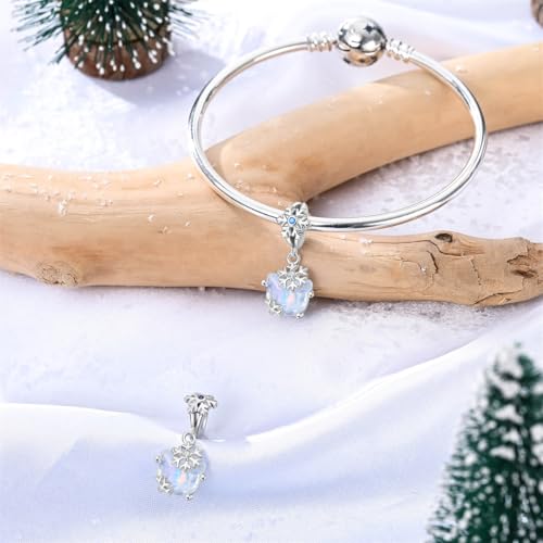 Image of 925 Sterling Silver Charms,Hypoallergenic Beads,Compatible with Pandora Bracelets and Necklaces,Women Holiday Gift Pendants