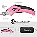VLOXO Cordless Electric Scissors Cardboard Cutter with 2 Type Blades Rechargeable Powerful Shears Cutting Tool for Fabric Electric Box Cutter Leather Felt with Charger & Storage Box-Pink