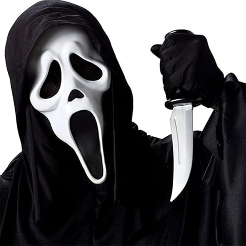 PANYI Halloweens Horror Screame Maske Ghost Face Scream Maske Scary Movie Horror Requisiten Unisex Geeignet für Spukhaus,Karneval,Halloween,Kostümparty,Ostern für 10,99 EUR (-15%) statt 12,99 EUR bei Amazon Bild: PANYI Halloweens Horror Screame Maske Ghost Face Scream Maske Scary Movie Horror Requisiten Unisex Geeignet für Spukhaus,Karneval,Halloween,Kostümparty,Ostern für 10,99 EUR (-15%) statt 12,99 EUR bei Amazon