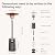 EAST OAK 55,000 BTU Patio Heater with Sand Box, Table Design, Thicker Stainless Steel Burner, Wheels, Triple Protection System, Propane Outdoor Heater for Home and Residential, Commercial Grade, Grey