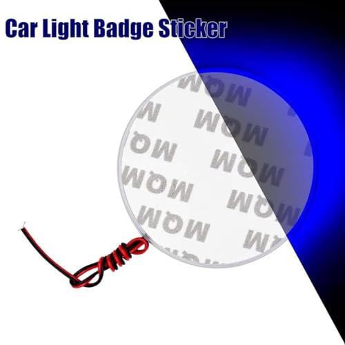 Image of Blue LED Car Background Grille Logo Badge Emblem Light lamp,82mm Waterproof Background Tail Badge Emblem Logo LED Light Lamp Sticker Auto Emblems Compatible for B /MW 3 5 7 Series X3