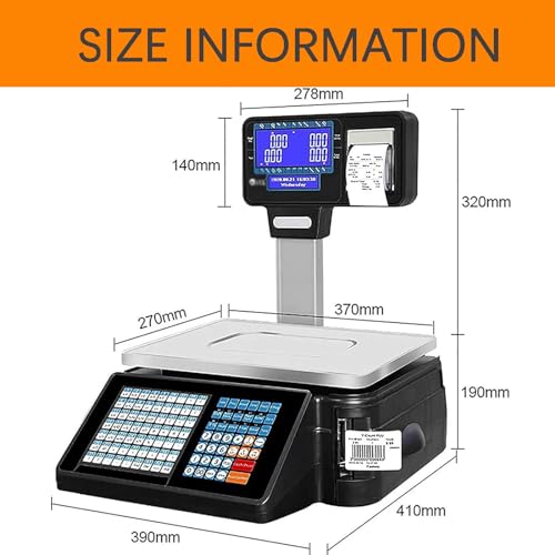 Báscula Digital Comercial con Etiqueta Impresa 30kg miniatura 3