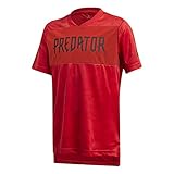 Cuello redondo de canalé adidas JB Predator JSY Camiseta, Niños, Rojint, 140 (9/10 años)