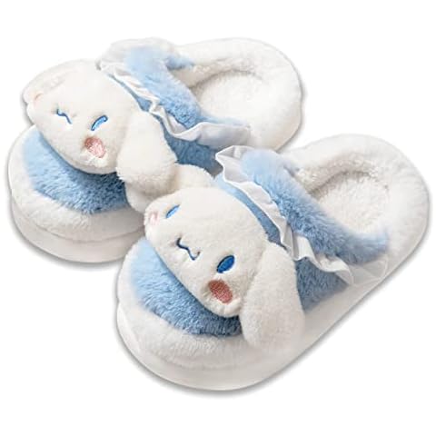 Roffatide Cute Characters Soft Fur Slippers Cover