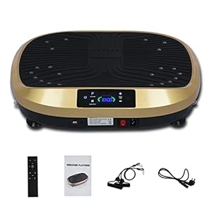 Vibration Plate Exercise Machine, Whole Body Workout Vibration Fitness Platform for Home Fitness & Weight Loss +BT…