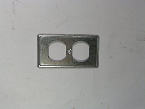 Mulberry 10002 Duplex Receptacle Electric Box Cover, 4-3/32 in L x 2-7/32 in W, Steel
