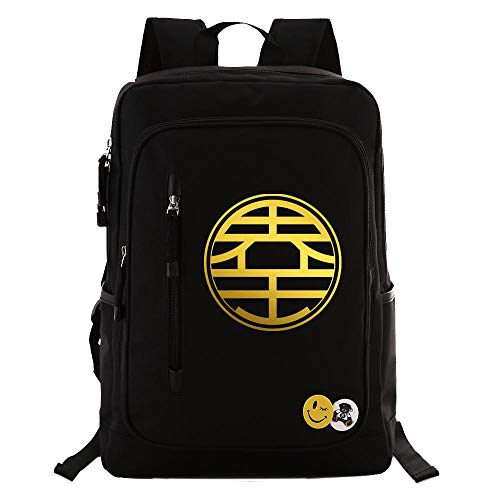 Jjzz Niña Niño Adolescente con Estampado De Anime Dragon Ball Gold  2 Mochila Escolar