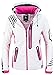 Produktbild Rock Creek Damen Softshell Jacke Windbreaker Regenjacke Übergangsjacke Softshelljacke Damenjacke Regenmantel Outdoorjacke Kapuze D-402 Weiß 3XL