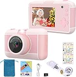 joylink Kinder Kamera, Kinder Digital Kamera 12MP 1080P HD Videokamera Digitalkamera Kinder 32 GB TF-Karte Digitalkamera für Kinder (Rosa)