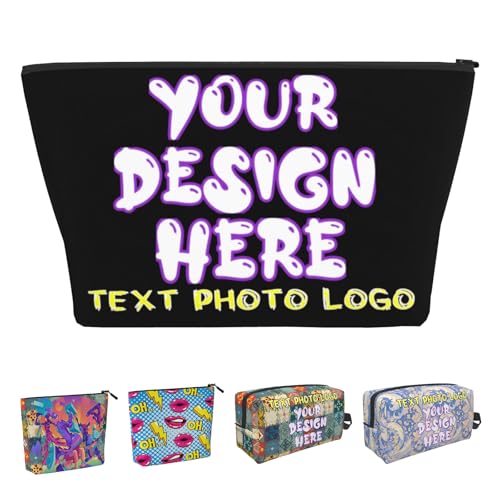 Custom Makeup Bag Design Your Own for Women Personalized Cosmetic Bag With Your Text Logo Photo Customized Toiletry Bag Gifts for Gifts for Style 02