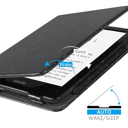 Image of CoBak Case with Stand for Kindle Paperwhite - Durable PU Leather Cover with Auto Sleep Wake, Card Slot, Hand Strap Feature - Fits Kindle Paperwhite 11th Generation 6.8 inch Signature Edition 2021 Released