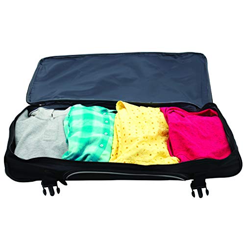 Travelers Club Adventure Upright Rolling Duffel Bag, Black, 22-Inch - Image 4