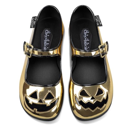 Image of Hot Chocolate Design Chocolaticas Pumpkin Queen Women's Mary Jane Flat Multicoloured HCD 43