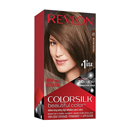 REVLON ColorSilk Beautiful Hair Color MEDIUM BROWN (41) 130 ml