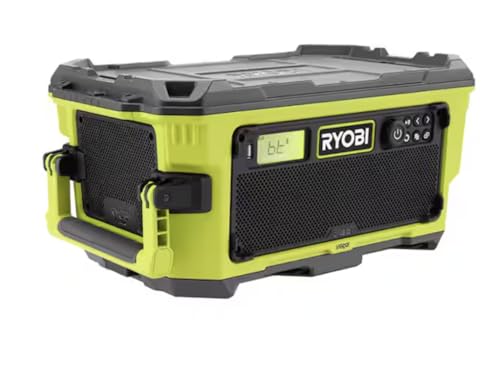 RYOBI 18V ONE+ Verse Link Stereo, 50W Subwoofer, Bluetooth Speaker with FM Radio, 250ft Range