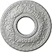 Ekena Millwork CM26HUFRF Hurley Ceiling Medallion, 22 1/8"OD x 7 1/4"ID x 1 3/4"P, Hand-Painted Frost