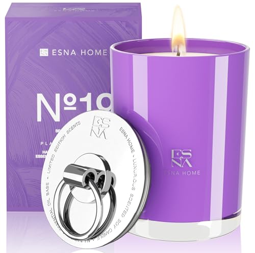 Luxury Highly Scented Soy Candle Natural Lavender Essential Oils Aromatherapy