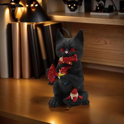 Figurine de chat miniature à collectionner pour décoration de table de chevet - 5