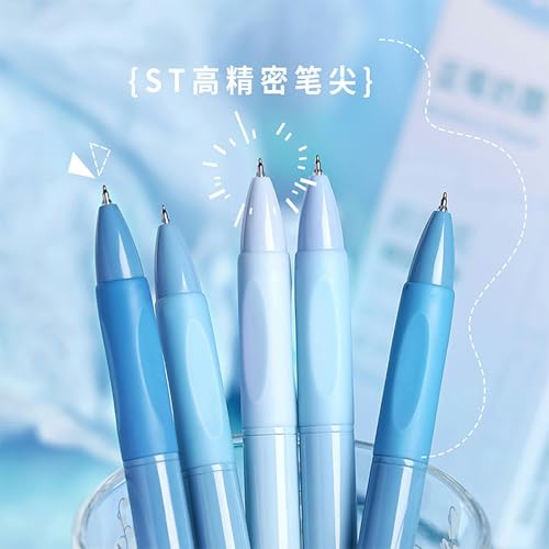 5 bolígrafos neutros 0.5mm tinta rápida y suave miniatura 4