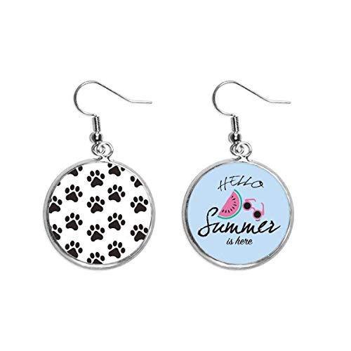 Pendientes de sandía con huella de gato el regalo ideal de verano